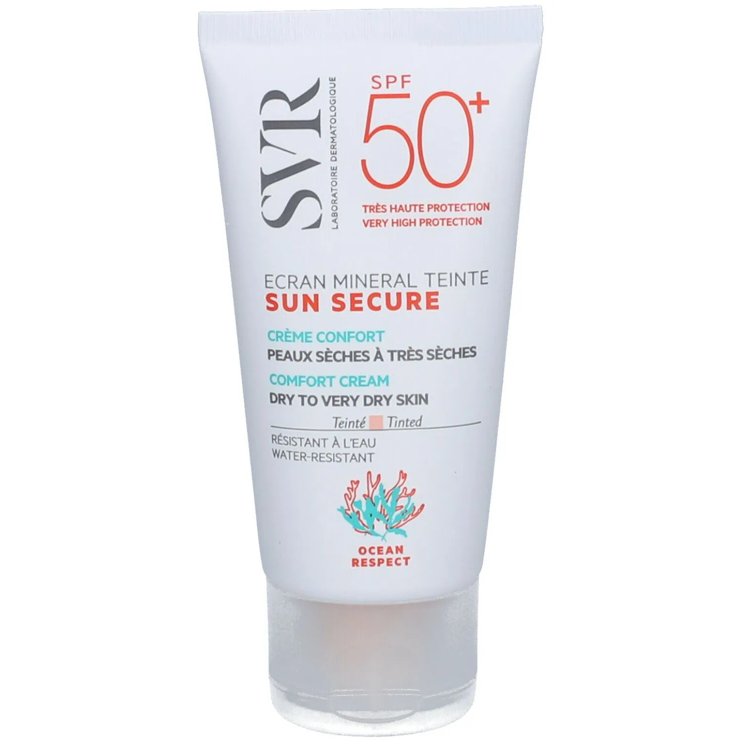 SVR SUN SECURE ÉCRAN MINÉRAL TEINTÉ SPF50+ PEAUX SÈCHES À TRÈS SÈCHES 50ML