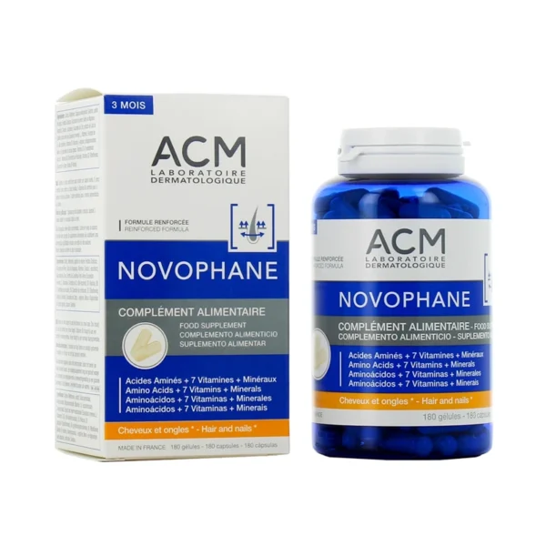 ACM NOVOPHANE COMPLÉMENT ALIMENTAIRE CHEVEUX ET ONGLES 180 CAPSULES
