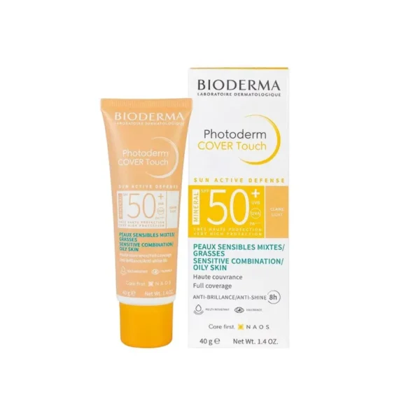 BIODERMA COVER TOUCH MINERAL SPF50+ TEINTEE CLAIR 40G
