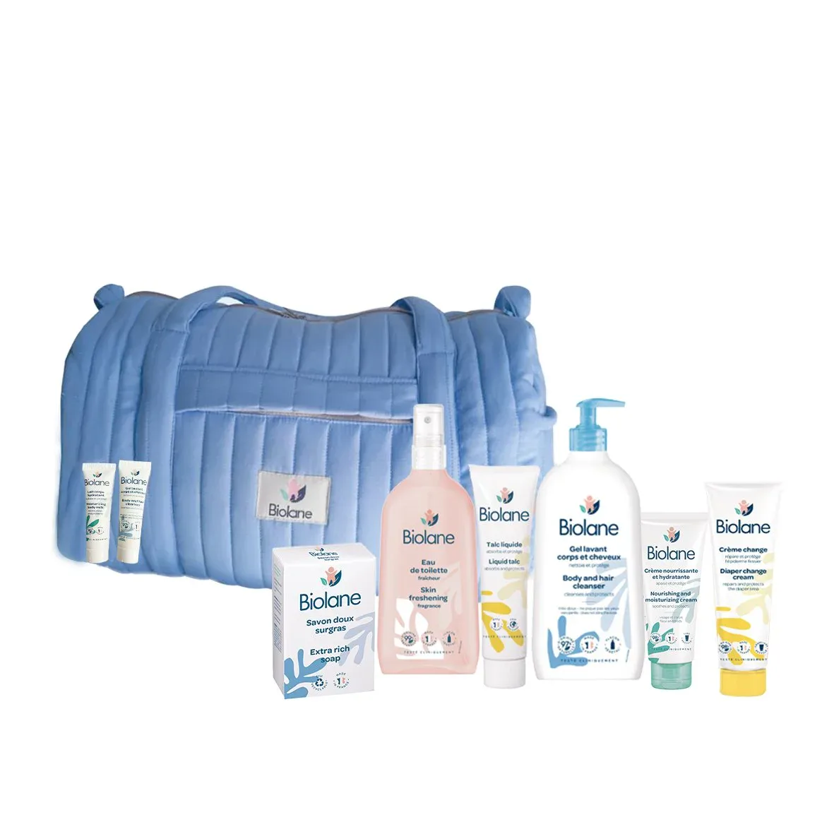 BIOLANE SAC MAMAN MATELASSE BLEU