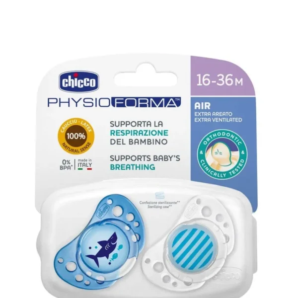 CHICCO SUCETTE PH AIR BLUE LTX 16-36 2PCS
