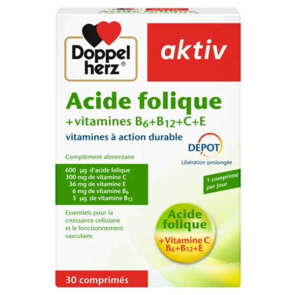 DOPPELHERZ AKTIV ACIDE FOLIQUE VIT B/30 CP