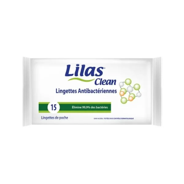 LILAS LINGETTE ABTI BACTERIENNE 15PCS