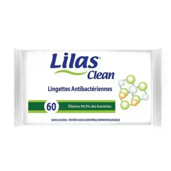 LILAS LINGETTES ANTI-BACTERIENNE 60PC