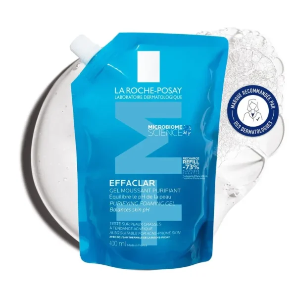 LRP EFFACLAR GEL MOUSSANT 400ML RECHARGE