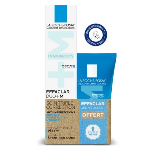 LRP EFFACLAR DUO+M 40ML + EFFACLAR GEL MOUSSANT P 50ML GRASSE
