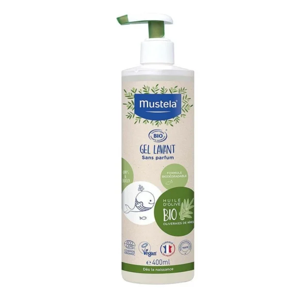 MUSTELA GEL LAVANT CORPS ET CHEVEUX 400ML