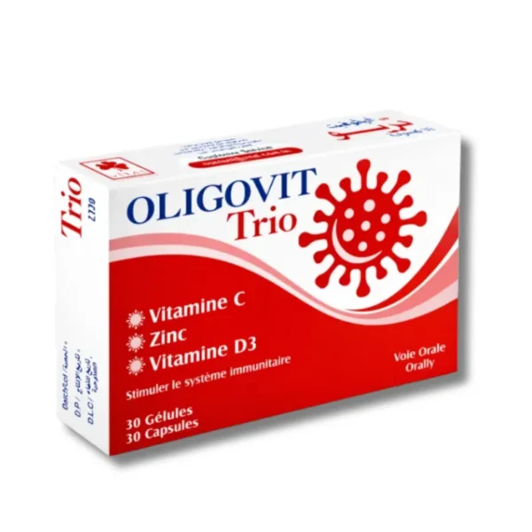OLIGOVIT TRIO VIT C + VIT D + ZINC BT/30 GELULES