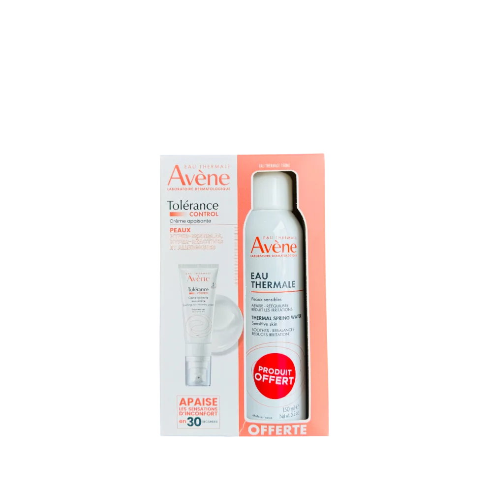 AVENE PACK TOLÉRANCE CONTROLE CREME APAISANTE 40ML + EAU THERMALE 150ML GRT