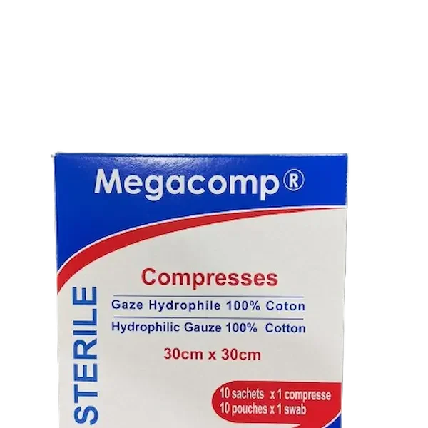 MEGA COMPRESSES 30*30 STERILE B/10