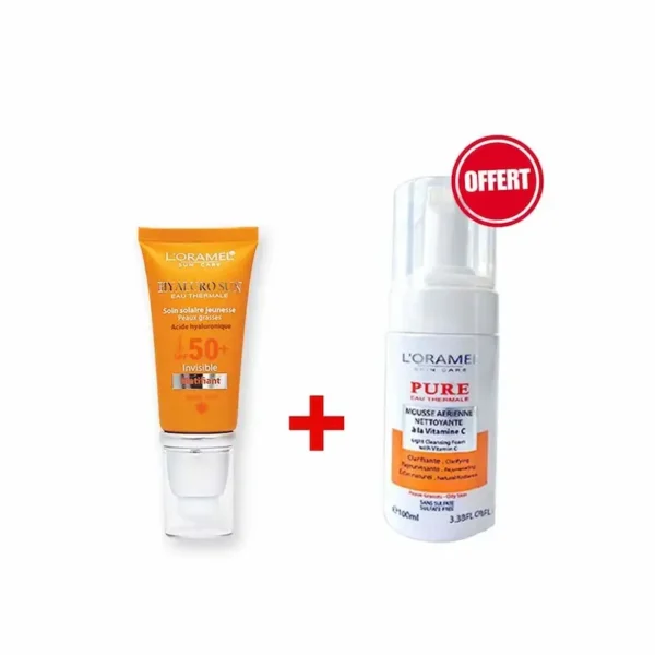 L ORAMEL PACK ECRAN INV MATIFIANT+MOUSSE NETTOYANTE A LA VITAMINE C 100ML GRATUIT