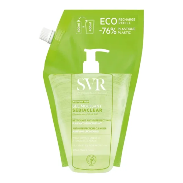SVR SEBIACLEAR GEL MOUSSANT RECHARGE 400ML