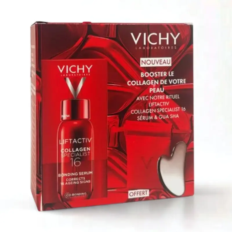 VICHY COFFRET LIFTACTIV COLLAGEN SPECIALIST 16 SERUM ANTI RIDES 30ML + GUA SHA (OFFERT)