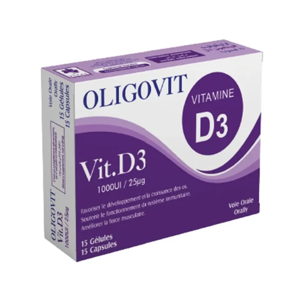 VITAL OLIGOVIT VITAMINE D3 1000UI B/15 CAPSULES