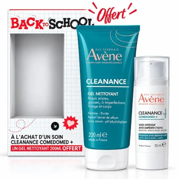AVENE PACK CLEANANCE COMEDOMED SOIN + GEL CLEANANCE 200ML OFFERT