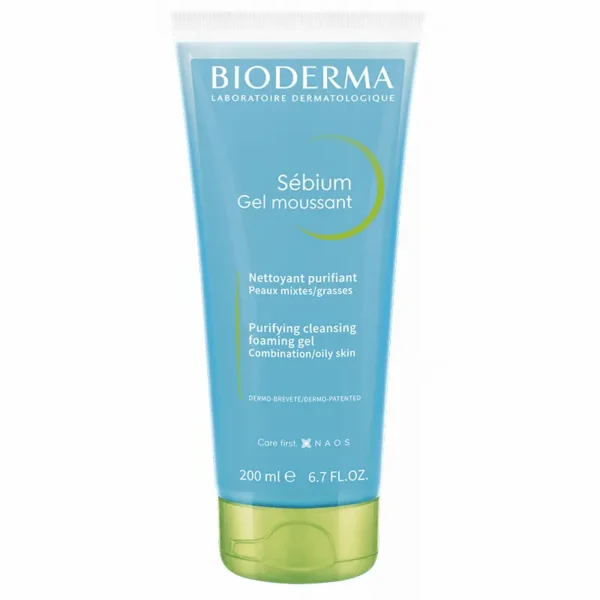 BIODERMA SEBIUM GEL MOUSSANT PEAUX MIXTE A GRASSES 200ML