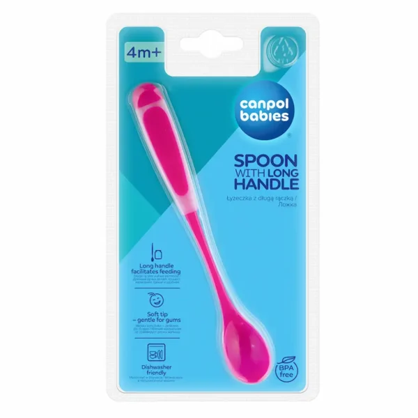 CANPOL BABIES ROSE CUILLERE A MANCHE LONG ROSE 4M+