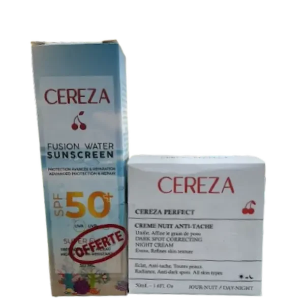 CEREZA PACK PERFECT CREME ANTI-TACHE 50ML + FUSION  WATER  SPF50