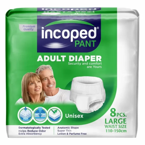 INCOPED COUCHE ADULTE CULOTTE LARGE 8PCS