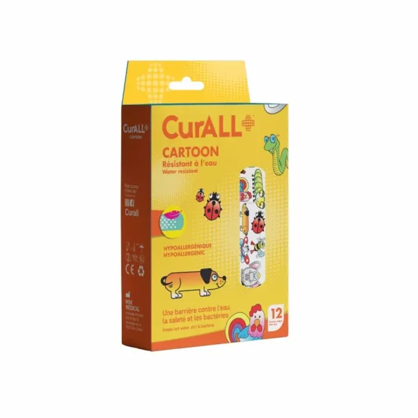 CURALL PANSEMENT CARTOON RESISTANT A L EAU BT/12