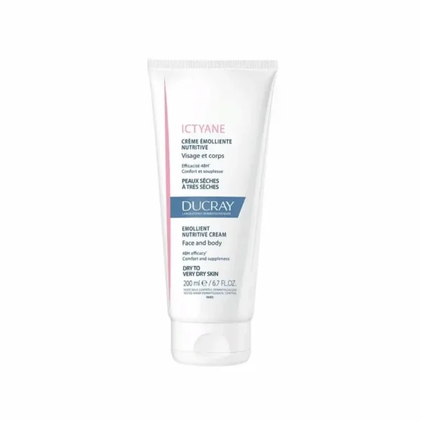 DUCRAY ICTYANE CREME EMOLLIENTE NUTRITIVE VISAGE ET CORPS PEAUX SECHES A TRES SECHES 200ML