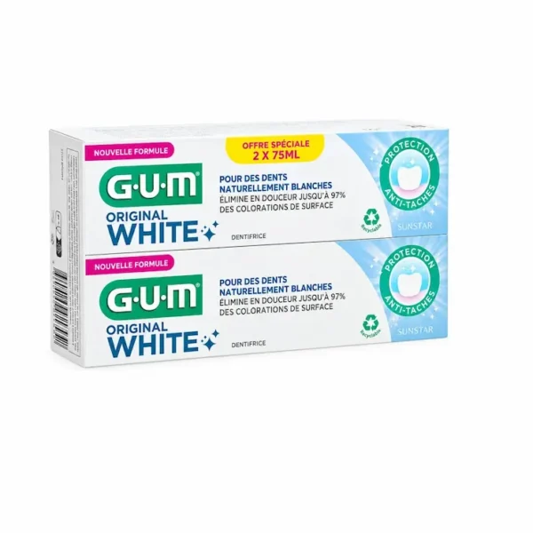 GUM DENTIFRICE DUO PACK ORIGINAL WHITE 75ML