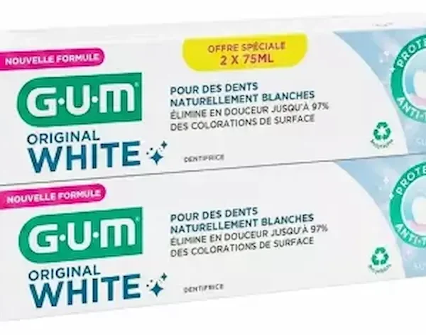 GUM DENTIFRICE DUO PACK ORIGINAL WHITE 75ML