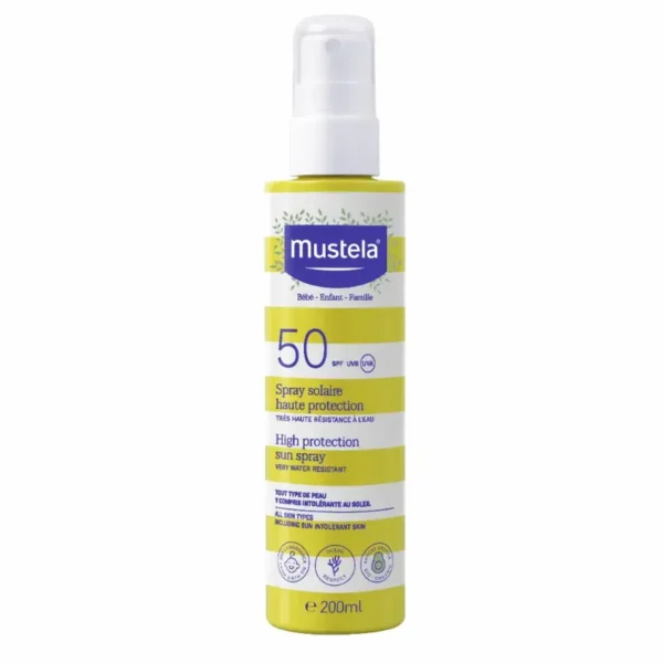 MUSTELA SPRAY SOLAIRE HAUTE PROTECTION BÉBÉ/ENFANT/FAMILLE 200ML