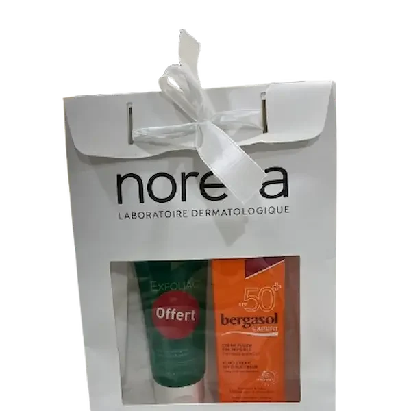 NOREVA COFFRET BERGASOL EXPERT CR SPF50+ EXFOLIAC GEL GR