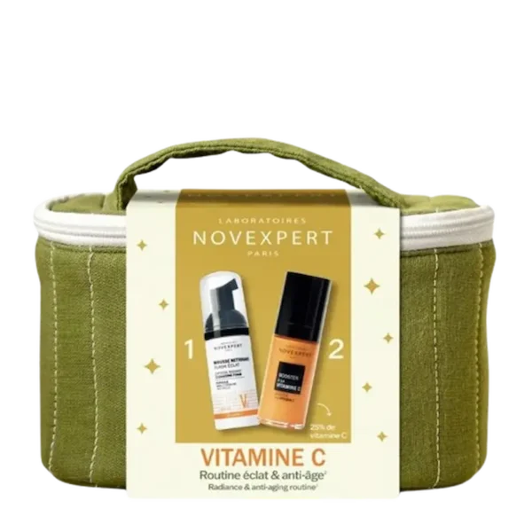 NOVEXPERT COFFRET BOOSTER A LA VITAMINE C 30ML+MOUSSE NETTOYANT FLASH ECLAT  40ML GRT