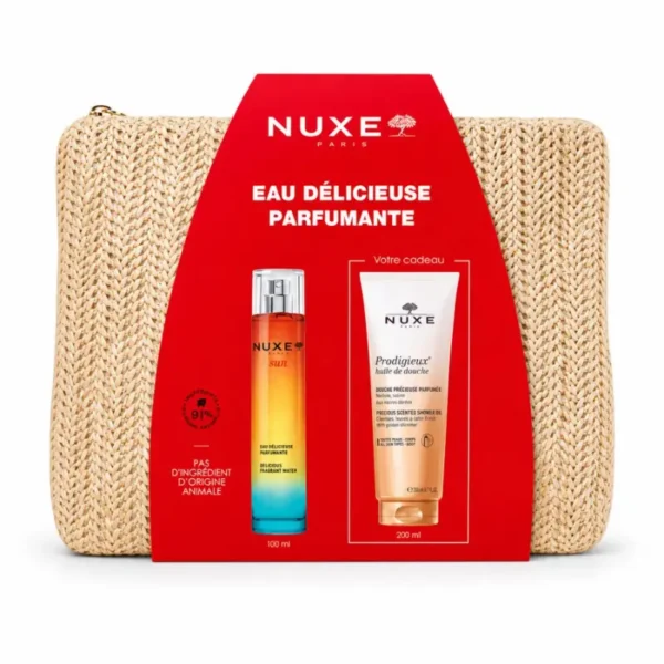 NUXE TROUSSE SUN EAU DELICIEUSE + HUILE DE DOUCHE PARF 200ML OFFERT