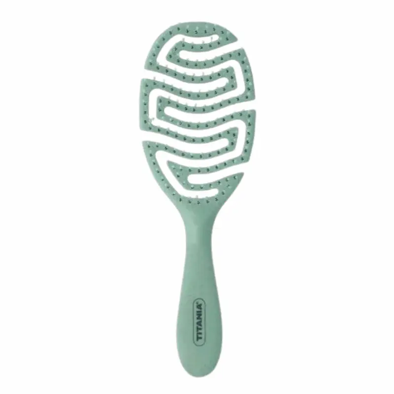 TITANIA BROSSE FLEXIBLE PLASTIQUE RECYCLE VERTE 24 CM 2886