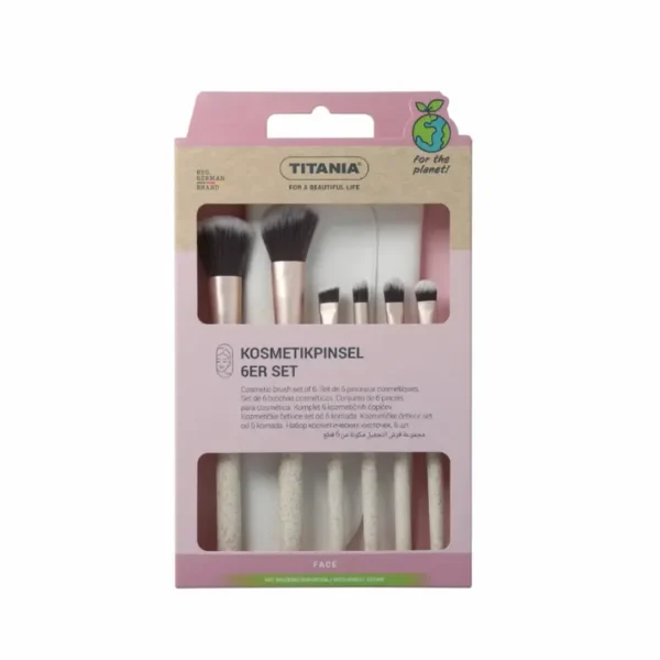 TITANIA SET 6 PINCEAUX COSMETIQUES AVEC POCHETTE