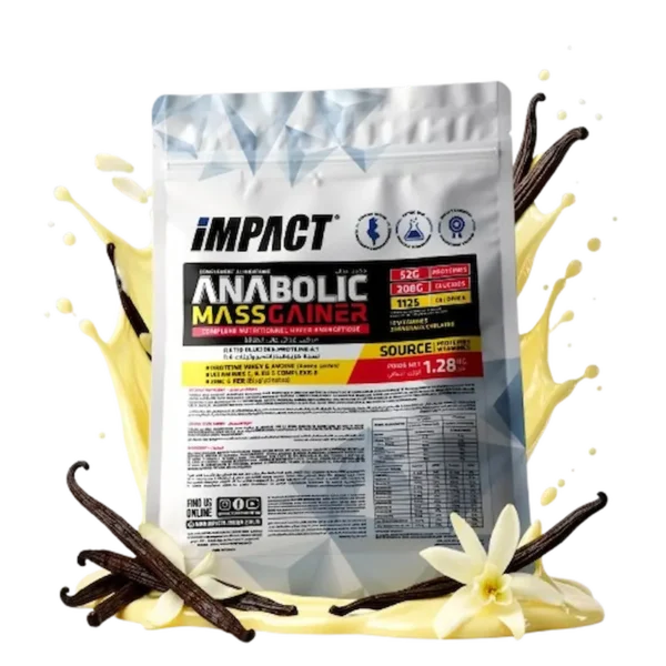 IMPACT ANABOLIC MASS GAINER MADAGASCAR VANILLA 1.28KG