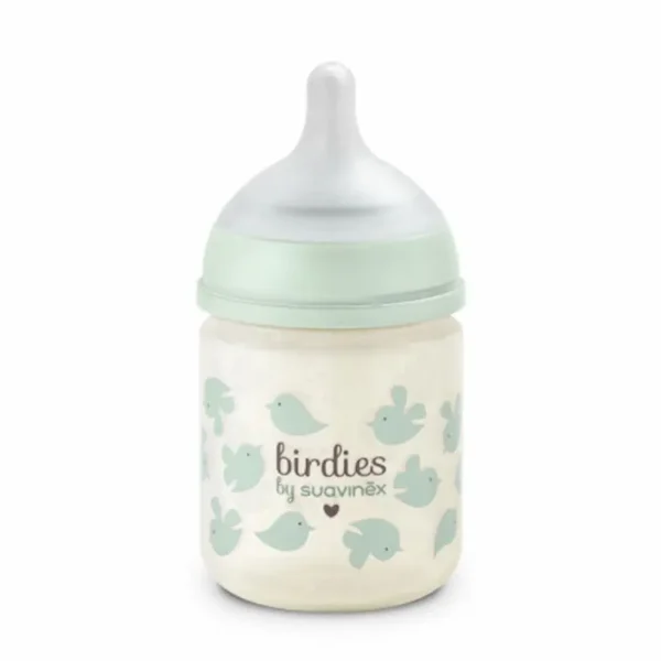 SUAVINEX BIBERON EN SILICONE EN VERRE VERT +0M (XS) 120ML