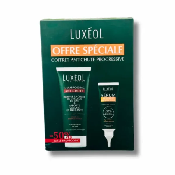 LUXEOL COFFRET SERUM ANTI CHUTE PROGRESSIVE 50ML+SHAMPOING ANTI CHUTE 200ML-50%