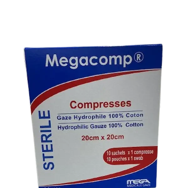 MEGACOMP COMPRESSE STERILE 20CM*20CM BT/10