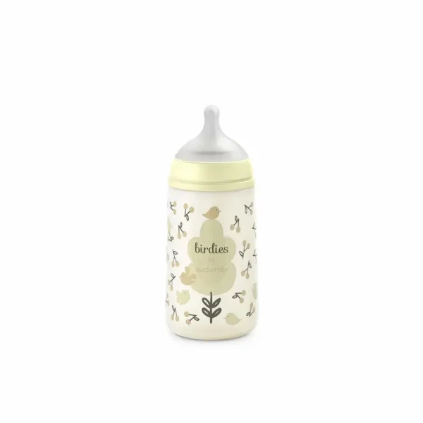 SUAVINEX BIBERON EN SILICONE JAUNE +3M(M) 270ML