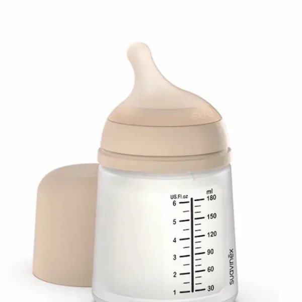 SUAVINEX BIBERON ZERO.ZERO SILICONE +0M (S) 180ML 02 LIGHT TONE