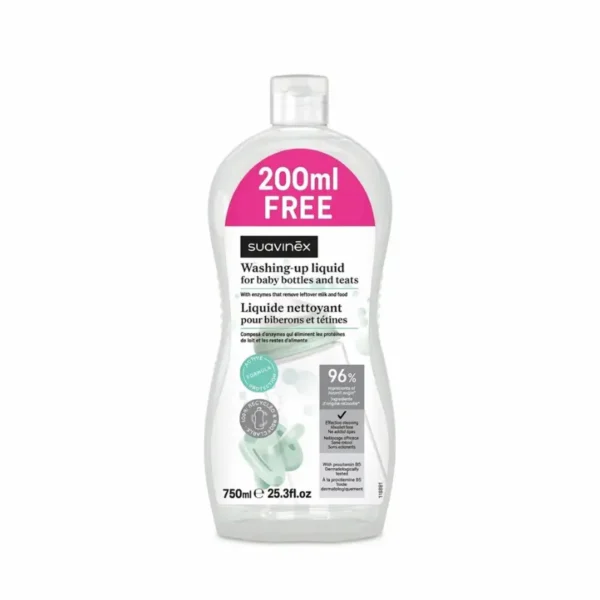 SUAVINEX LIQUIDE VAISSELLE POUR BIBERONS ET TETINES 750ML