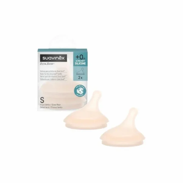 SUAVINEX TETINE EN SILICONE ZERO.ZERO 2PCS +0M (S) 01 FAIR TONE